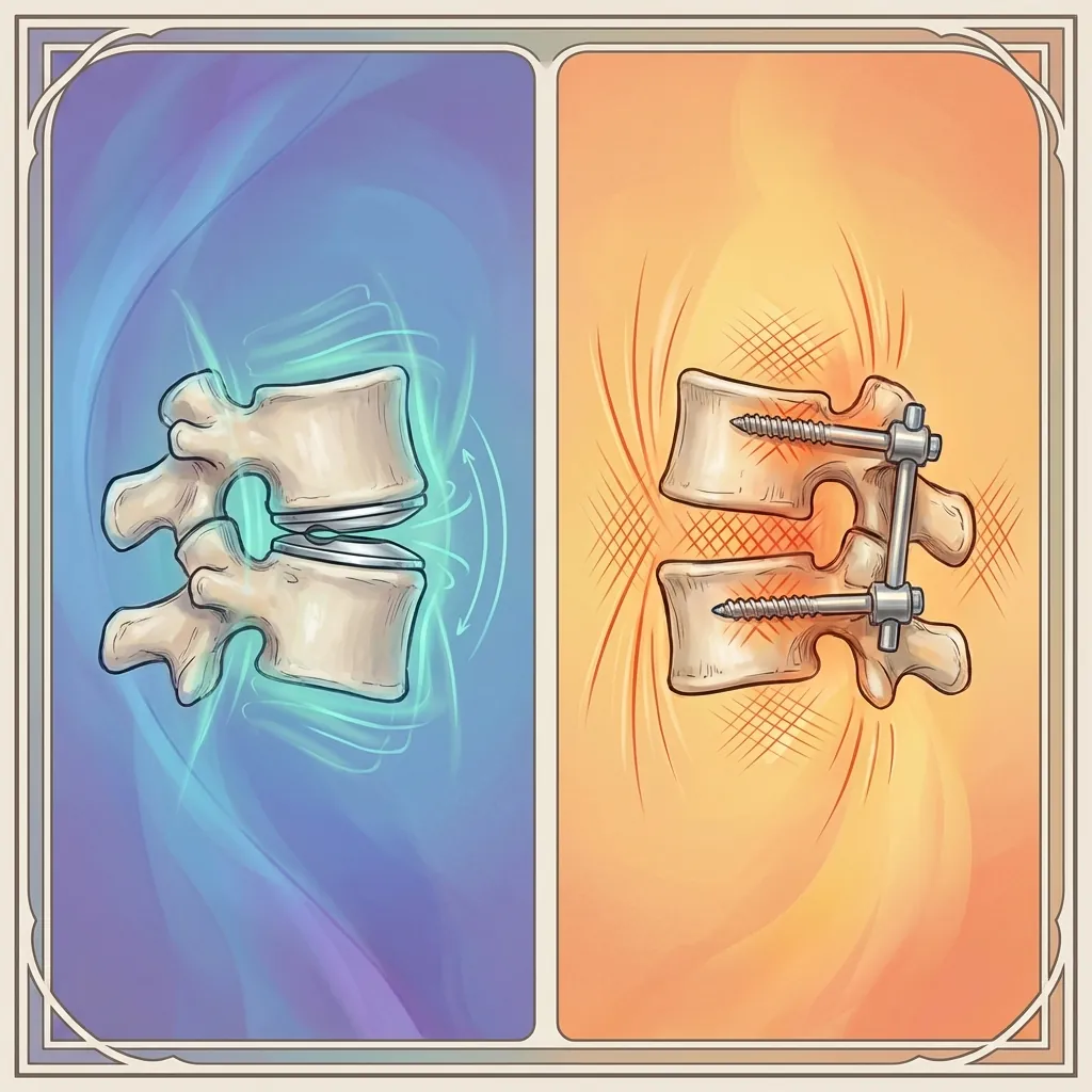 Arthroplasty versus fusion biomechanical comparison
